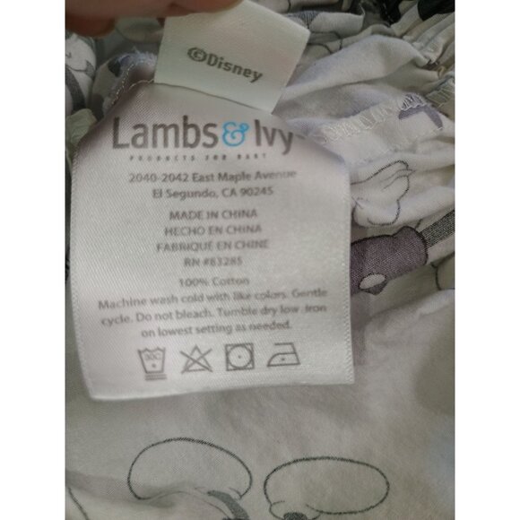 Disney Mickey Mouse toddler Bed Fitted Sheet By Lambs & Ivy 100% Cotton Baby Nur - Picture 6 of 8